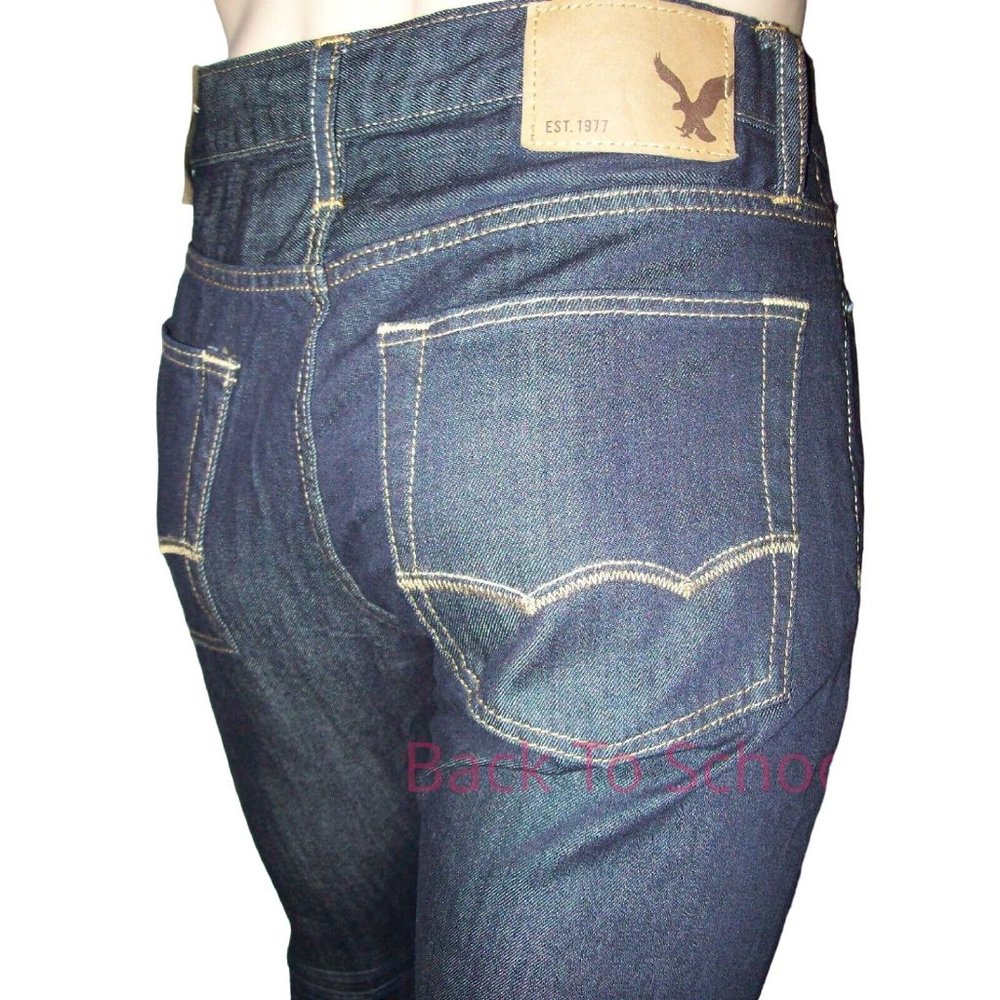 NEW MENS AE AMERICAN EAGLE AEO SLIM JEANS DARK RESIN WASH 26 x 28 FAST SHIP! - Picture 1 of 1